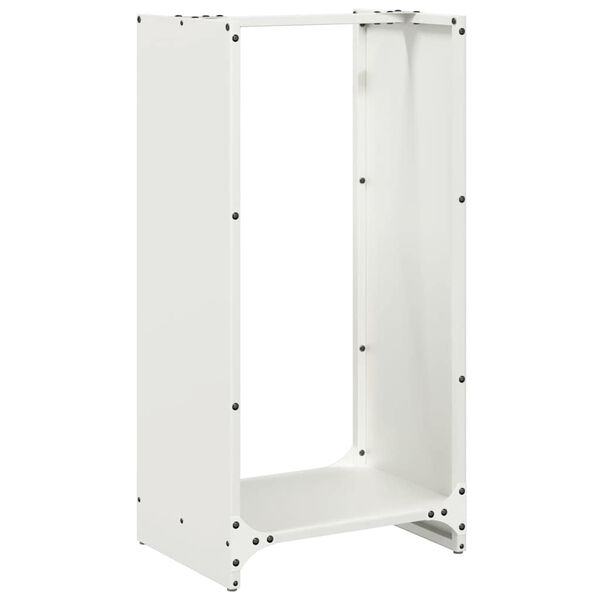vidaXL Firewood Rack White 40x30x80 cm Cold-rolled steel