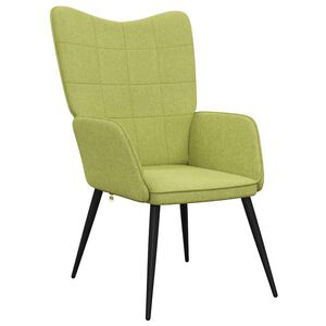 vidaXL Relaxing Chair Green Fabric