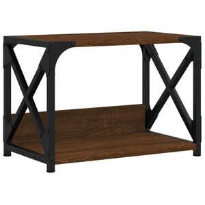 vidaXL Printer Stand 2-Tier Brown Oak 44x26x31.5 cm Engineered Wood