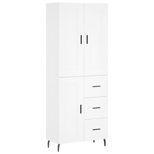 vidaXL Highboard White 69.5x34x180 cm Engineered Wood