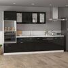 vidaXL Dishwasher Panel Lyon High Gloss Black 59.5x3x67 cm Engineered Wood