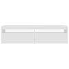 vidaXL TV Cabinets 2 pcs with LED Lights White 75x35x40 cm