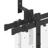 vidaXL Sliding Door Hardware Kit 400 cm Steel Black