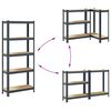 vidaXL 5-Layer Storage Shelf Anthracite Steel&Engineered Wood