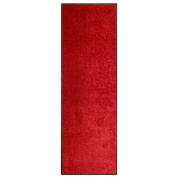 vidaXL Doormat Washable Red 60x180 cm