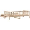 vidaXL Daybed with Trundle and Drawers without Mattress 80x200 cm