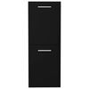 vidaXL Bathroom Cabinet Black 30x30x80 cm Engineered Wood