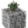 vidaXL Gabion Raised Bed Silver 60 x 60 x 55 cm Galvanised Steel