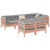 vidaXL 7 Piece Garden Sofa Set with Cushions Solid Wood Douglas Fir