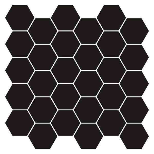 vidaXL Hexagon Tile 50 pcs White 30 x 30 cm Polyurethane and PET
