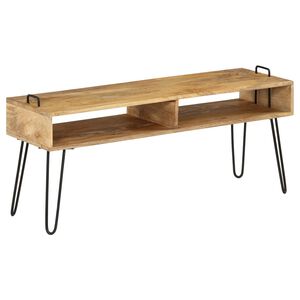 vidaXL TV Stand Solid Mango Wood 110x35x45 cm