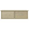 vidaXL Wall-mounted Drawer Shelf Sonoma Oak 60x26x18.5 cm Engineered Wood