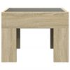 vidaXL Bedside Table with Infinity LED Sonoma Oak 40x40x30 cm