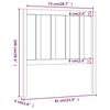 vidaXL Bed Headboard White 81x4x100 cm Solid Wood Pine