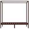 vidaXL Canopy Bed Frame without Mattress Dark Brown Solid Wood 90x200cm