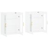 vidaXL Wall Mounted Cabinets 2 pcs White Engineered Wood