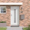 vidaXL Front Door White PVC