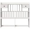 vidaXL Headboard with Storage White 135 cm Solid Wood Pine