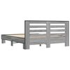 vidaXL Bed Frame without Mattress Grey Sonoma 150x200 cm King Size