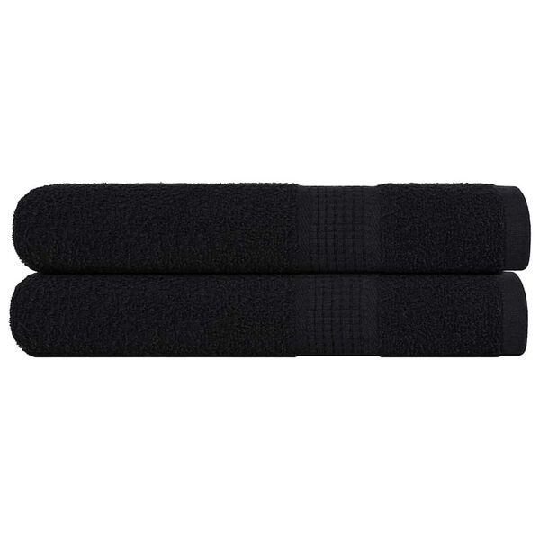 vidaXL Towels "FROGN" 2 pcs Black 100x200 cm 360 gsm