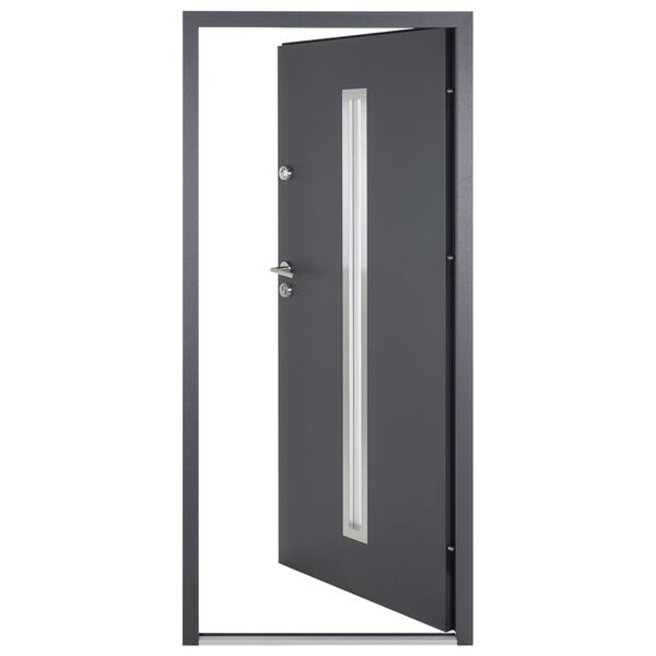 vidaXL Front Door Anthracite 110x207.5 cm Aluminium