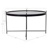 House Nordic Coffee Table Scarlett 70x40 cm Round Black