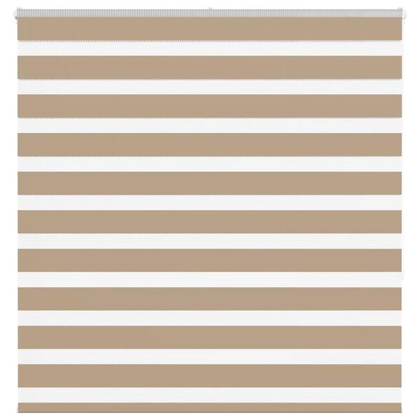 vidaXL Zebra Blind Sand Brown 145x150 cm Fabric Width 140.9 cm Polyester