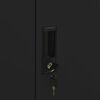 vidaXL Office Cabinet Black 90x40x102 cm Steel