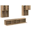 vidaXL TV Wall Cabinet Set with LED Lights 7 pcs Artisan oak
