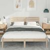 vidaXL Bed Frame with Headboard Brown 140 x 210 cm Solid Pine Wood