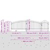 vidaXL Garden Gate Black 150 x 500 cm