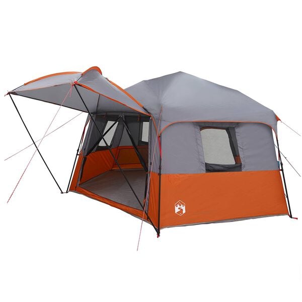 vidaXL Instant Tent ALTA Grey and Orange 458 x 458 x 230 cm Steel