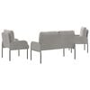 vidaXL Sofa Sets 3 pcs Light Grey 115 x 56 x 80 cm Plywood