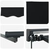 vidaXL Manual Retractable Awning Black 4 x 3.5 m