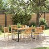 vidaXL Garden Dining Set 7 pcs Beige and Brown Poly Rattan