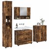 vidaXL Bathroom Furniture Set with Drawer with Shelf 4 pcs Smoked Oak