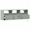 vidaXL TV Wall Cabinet with LED Lights Concrete Grey 130x31x45 cm