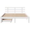 vidaXL Bed Frame with Drawers without Mattress White 140x190 cm