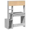 vidaXL Desk with Shelves Grey Sonoma 100x45x140 cm Engineered Wood