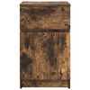 vidaXL Bedside Cabinet Smoked Oak 39x35x65 cm Engineered Wood