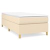 vidaXL Box Spring Bed Frame Cream 90x200 cm Fabric
