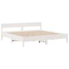 vidaXL Bed Frame without Mattress White 200x200 cm Solid Wood Pine