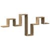 vidaXL Wall Shelf Artisan oak 104.5 x 10 x 43 cm Engineered Wood