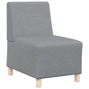 vidaXL Modular Sofa Unit Armless Light Grey 55 cm Fabric