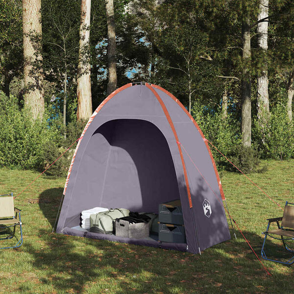 vidaXL Storage Tent Grey and Orange Waterproof