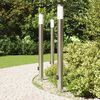 vidaXL Bollard Lights with Outlet 3pcs 110 cm Stainless Steel IP44