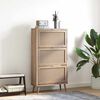 Finori Shoe Cabinet Bali 49A Sonoma Oak and Cane Print
