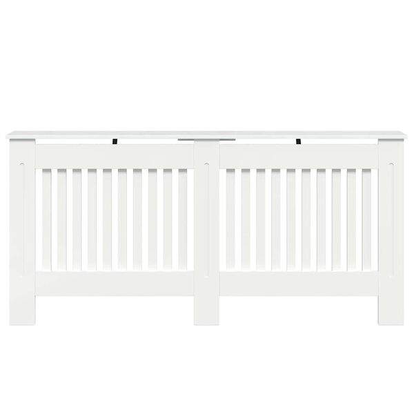 vidaXL Radiator Cover High Gloss White 172 x 19 x 81.5 cm