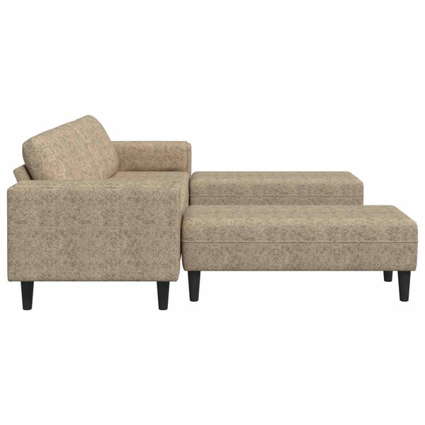 vidaXL Living Room Couch 3 pcs Light Grey