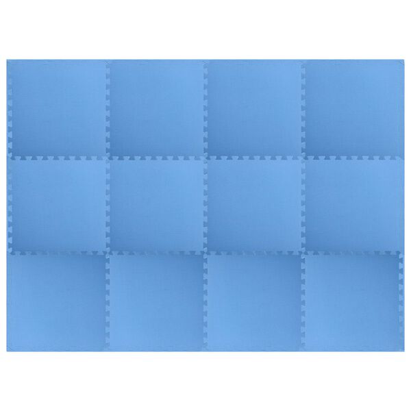 vidaXL Floor Mats 12 pcs 4.32 ㎡ EVA Foam Blue